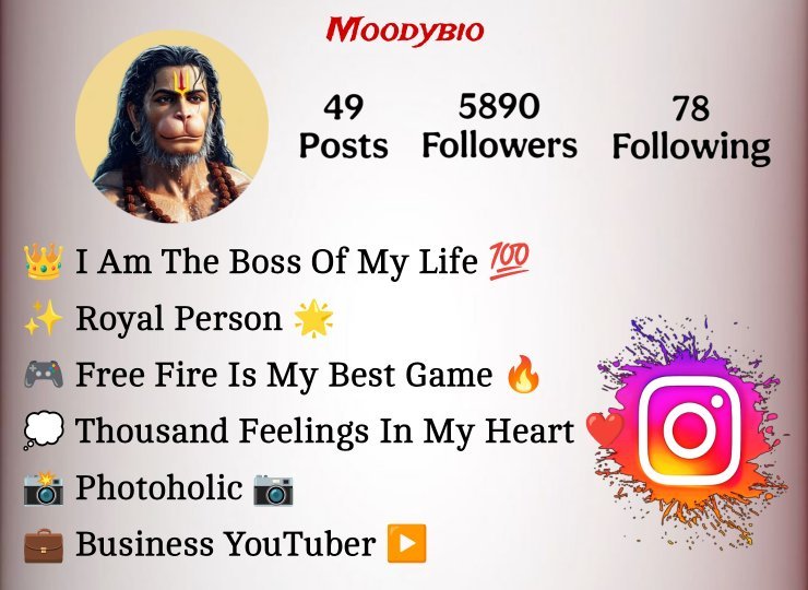 Hanuman Ji Bio For Instagram